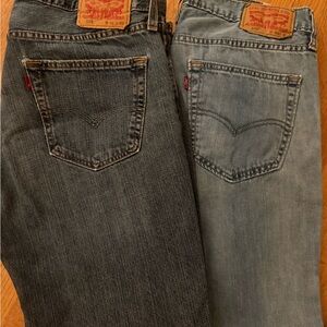 Levi's 569 Men's Relaxed Jeans - Dark and Light Blue 34x32